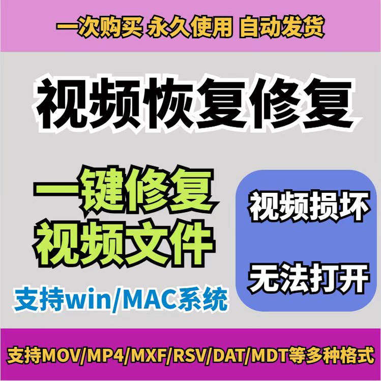 损坏MP4视频修复软件断电恢复工具短片导出摄像机视频文件修复-鑫杰虚拟电商货源网-虚拟货源产品网站