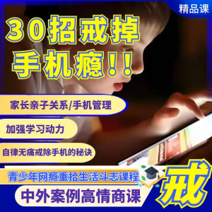 戒瘾网瘾视频教程全套管理技巧亲子关系学习动力在线课程-鑫杰虚拟电商货源网-虚拟货源产品网站