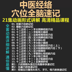 中医经络穴位全脑速记视频教学快速记忆动画形象加深记忆课程教程-鑫杰虚拟电商货源网-虚拟货源产品网站