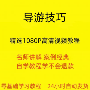 导游技巧视频教程新手自学零基础入门精通教学课程全集-鑫杰虚拟电商货源网-虚拟货源产品网站