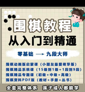 围棋教程零基础儿童视频课少儿动画启蒙围棋入门系统电子资料课程-鑫杰虚拟电商货源网-虚拟货源产品网站