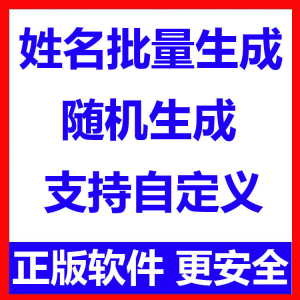 姓名批量生成工具 用户名随机不重复生成软件 可自定义-鑫杰虚拟电商货源网-虚拟货源产品网站