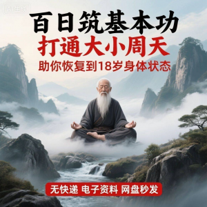 百日筑基功打通大小周天电子版视频课程动功通脉秘传心法打坐讲解-鑫杰虚拟电商货源网-虚拟货源产品网站
