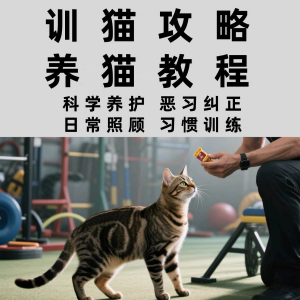 训猫入门培训教学视频课程驯猫教程家庭养猫指南攻略大全注意事项-鑫杰虚拟电商货源网-虚拟货源产品网站
