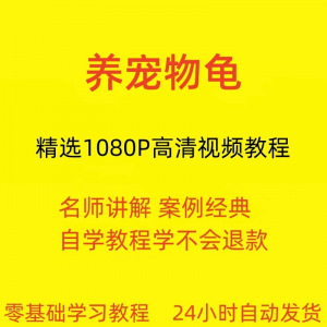 养宠物龟饲养视频教程全套从入门到精通技巧培训学习在线课程-鑫杰虚拟电商货源网-虚拟货源产品网站
