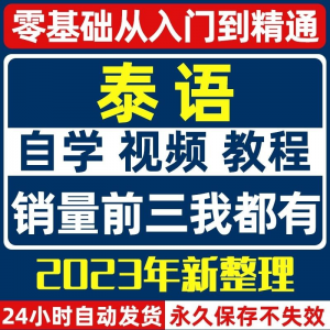 泰语零基础入门自学教材视频基础教程学习口语课程电子版高级-鑫杰虚拟电商货源网-虚拟货源产品网站