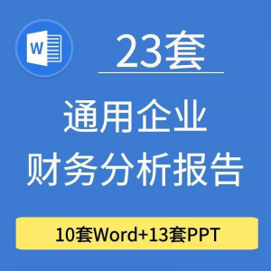 23套通用企业公司年度财务分析报告word电子文档模板PPT演示-鑫杰虚拟电商货源网-虚拟货源产品网站