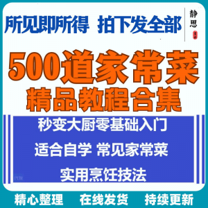 零基础入门自学习培训家常菜做菜教学视频教程私房菜炒菜烹饪厨-鑫杰虚拟电商货源网-虚拟货源产品网站