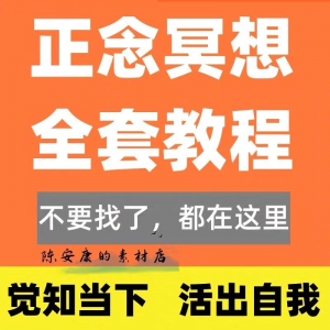 新正念冥想教程睡眠音频音乐调整情绪压力感恩静心瑜伽冥想疗愈课-鑫杰虚拟电商货源网-虚拟货源产品网站